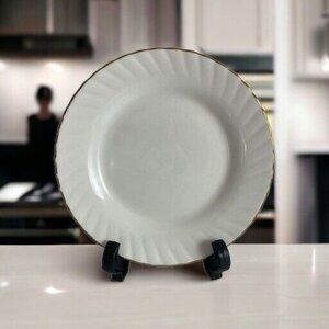 Rosina Fine Bone China White Gold Trim Made in England 6.5" Plate Replacement